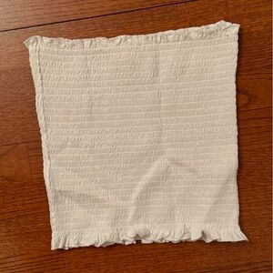 H&M White Textured Tube Top